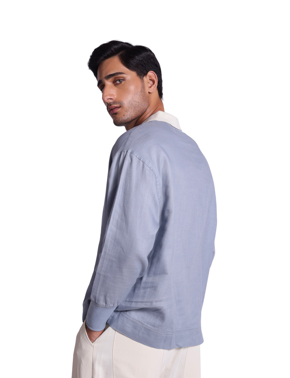 LINEN SWEATSHIRT IN SKY