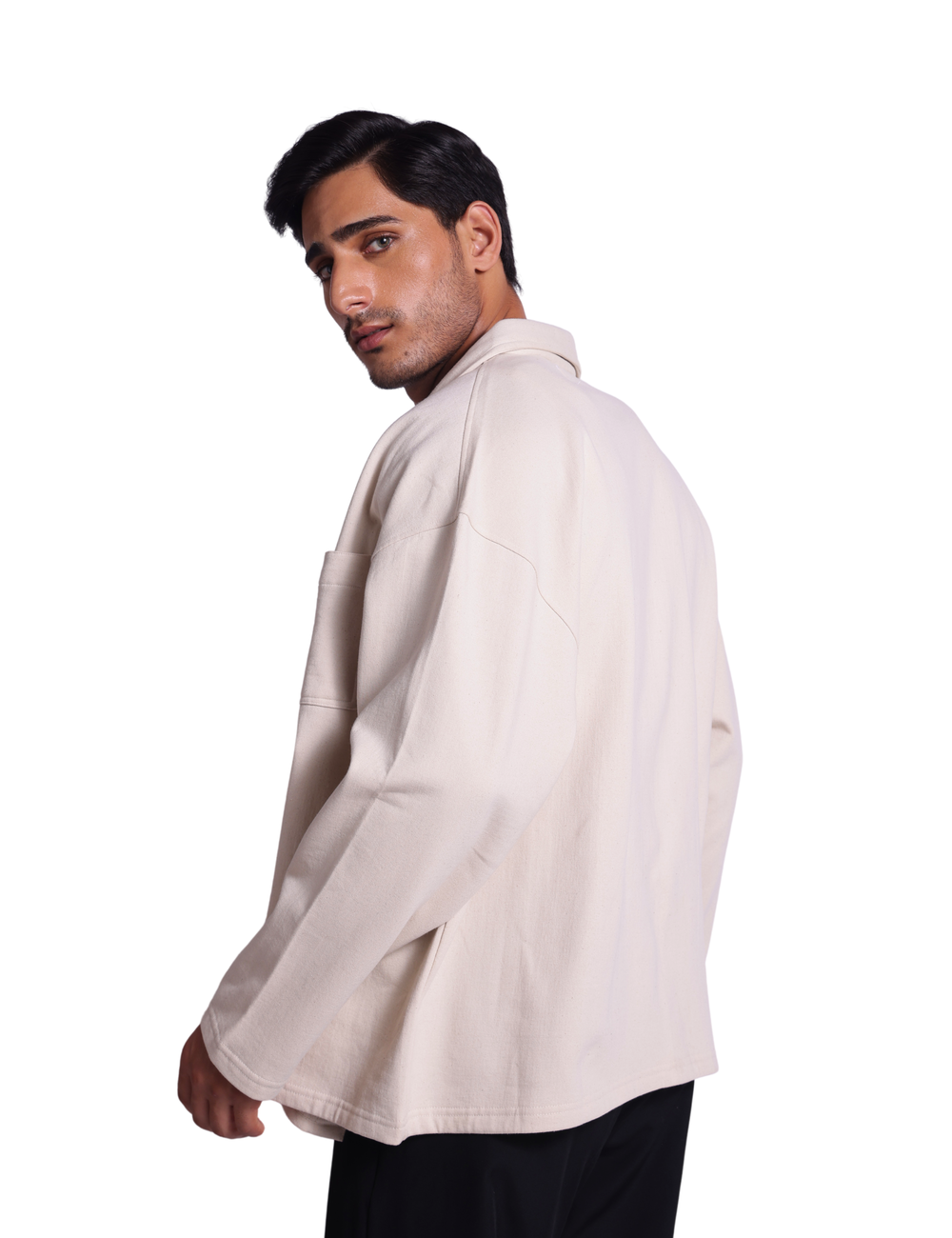 SIGNATURE SHACKET IN IVORY