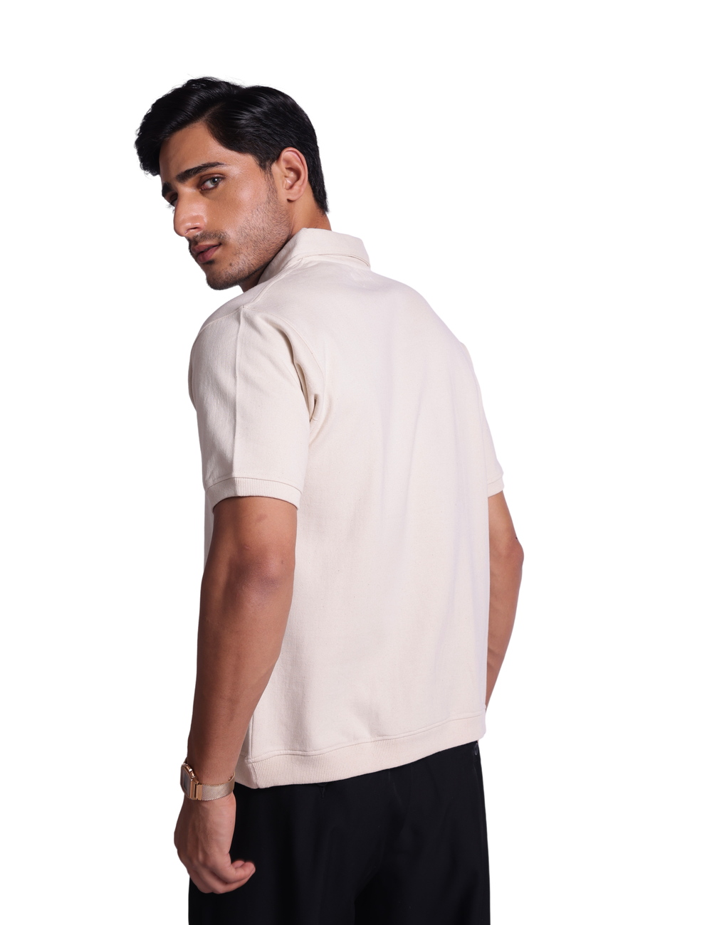 STRUCTURED POLO IN IVORY