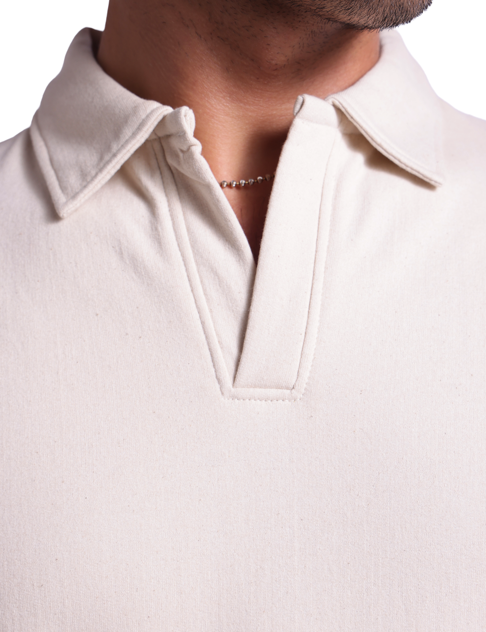 STRUCTURED POLO IN IVORY