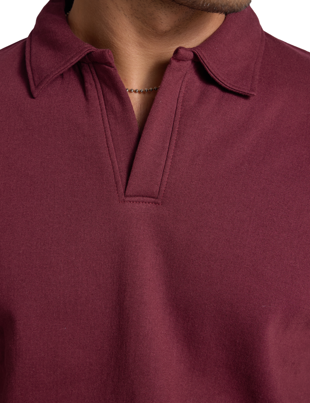 STRUCTURED POLO IN CHERRY