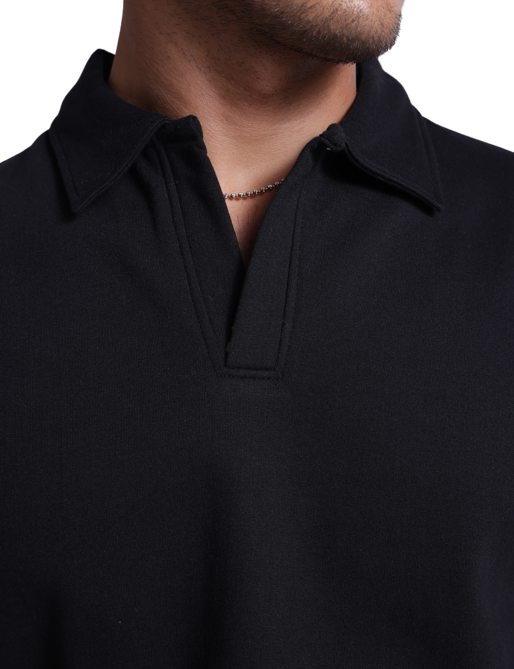 STRUCTURED POLO IN NOIR