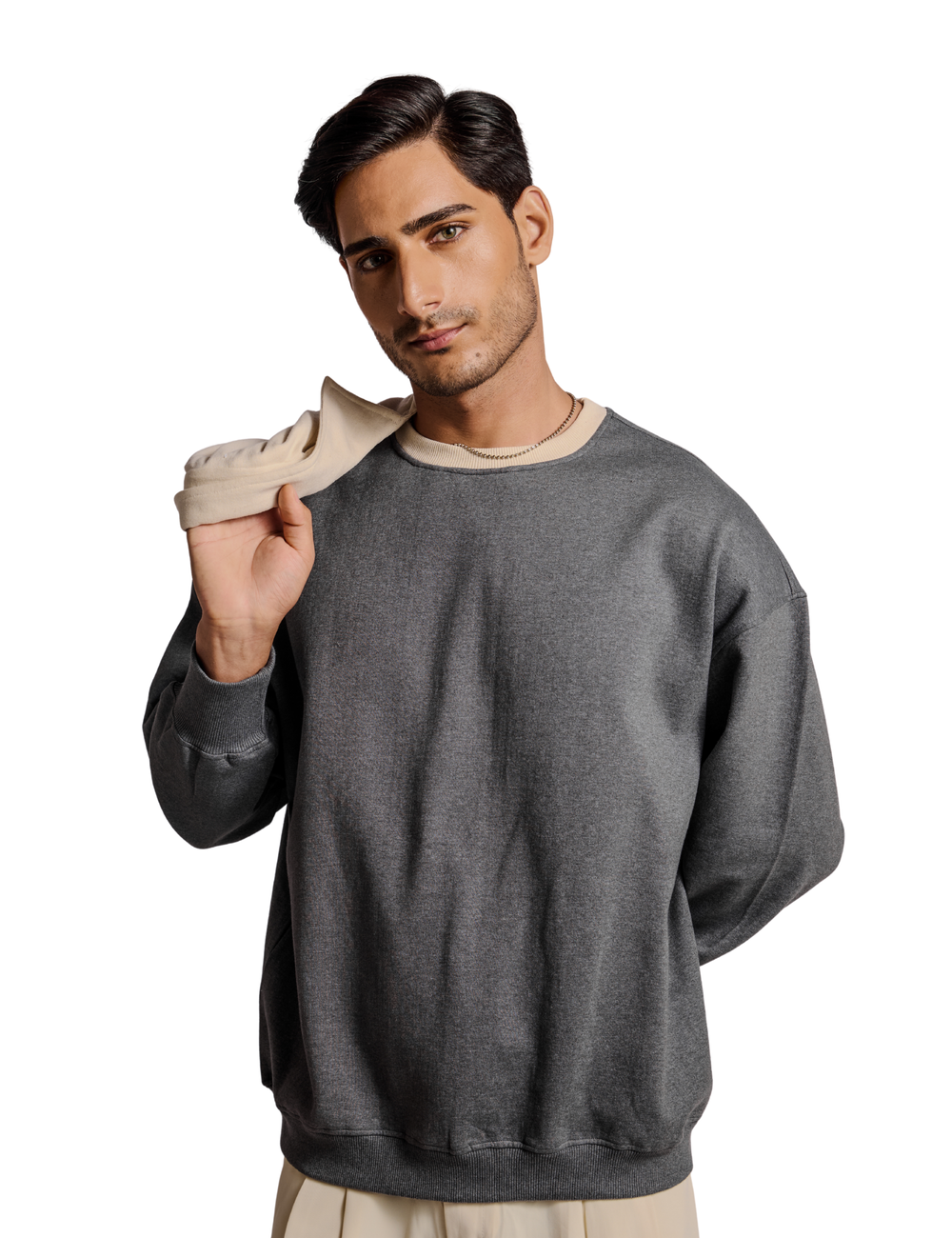 CLASSIC SWEATSHIRT IN CHARCOAL